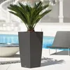 Image de Pot de fleur LECHUZA Cubico Cottage 40 - kit complet moka