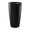 Image de Pot de fleur - LEC - Rondo Premium 40 - Noir brillant - Avec réserve deau - Diamètre 40 cm