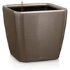 Image de Pot de fleur LECHUZA Quadro Premium LS 50 - kit complet taupe brillant