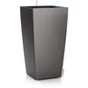 Image de LECHUZA Pot de fleurs Cubico 40 ALL-IN-ONE - 40 x 40 x 75 cm - Charbon 18194