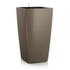 Image de Jardinière - LECHUZA - Cubico 30 - Taupe haute brillance - Imperméable - 3 L