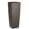 Image de LECHUZA Pot de fleurs Cubico Alto 40 ALL-IN-ONE - 40 x 40 x 105 cm - 100 % recyclable - Charbon