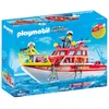 Image de Playmobil 70147 - Bateau de sauvetage et pompiers en occasion ou reconditionné
