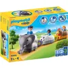 Image de PLAYMOBIL - 70405 - PLAYMOBIL 1.2.3 - Train des animaux pour enfants de 18 mois et plus