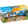 Image de Jeux d'imitation Famille avec voiture et caravane PLAYMOBIL