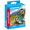 Image de Cycliste avec VTT et souche d'arbre 71756 PLAYMOBIL