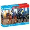 Image de 71877 2 policiers cavaliers avec leurs chevaux