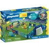 Image de PLAYMOBIL 72056 Stade de football et défis My Life Sport & action avec mécanisme de tir et 2 buts pour jouer 78 pièces dès 4 ans