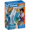 Image de Playmobil Zoo Figurine Dauphin Et Visiteur Avec Accessoires Gris 72091