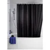 Image de WENKO Rideau de douche anti-moisissure Rideau de douche 180x200 cm Uni Hydrofuge Polyester Noir