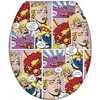 Image de Abattant WC - WENKO - Original Pop Art - Duroplast antibactérien - Rouge - Universel