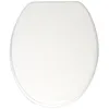 Image de WENKO Abattant WC Valencia Abattant WC avec fixation en acier inox Lunette WC résistante et facile à nettoyer MDF blanc