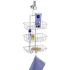 Image de WENKO Etagère de douche à suspendre 3 paniers de douche Nivala Acier 22x50x135 cm Brillant