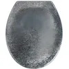 Image de Abattant WC Premium Ottana Granit - WENKO - Déclipsable - Fixation en Acier Inox - Duroplast