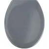 Image de WENKO Abattant WC avec frein de chute Premium Ottana Gris Foncé abattant WC clipsable avec fixation en acier inox Duroplast