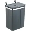 Image de Poubelle de porte 12 l - 26 x 17 x 34 cm - gris