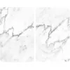 Image de 2 Couvre-plaques Universel Design Marbre - 30 X 52 Cm - Blanc Et Noir