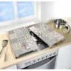 Image de 2 Couvre-plaques Universel Design Carreaux - 30 X 52 Cm - Argent