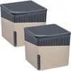 Image de WENKO Déshumidificateur CUBE Lot de 2 Absorbeur Humidité & Odeurs pour cube 1000g Salle de Bain Chambre - 50m² Beige