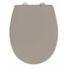 Image de Abattant WC avec frein de chute easy close fixation inox fix clip Duroplastique surface antibactérienne Vorno Neo Taupe