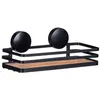 Image de Wenko - Support mural Static-Loc collection Alba pour salle de bain - Noir et bois