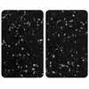 Image de Lot de 2 protections de plaque de cuisson en verre trempé terrazzo - noir - l 52 x l 30 cm