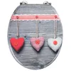 Image de Abattant WC - WENKO - Coeur Bavarois - MDF - 35.5 x 42 cm - Gris