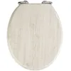 Image de Abattant WC - WENKO - Chêne Gris - MDF - 35.5x42 cm - Fixation inox