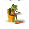 Image de Abattant WC - WENKO - Frog - Duroplast acrylique - 39x45 cm - Frein de chute Easy-Close