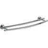 Image de WENKO Porte Serviette Salle de bain mural 2 barres porte serviette murale Duo Cuba Zinc 58x5x14 cm Brillant