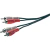 Image de Câble audio 2 RCA mâles - SPEAKA - 1 5 m - Noir - Connecteurs RCA mâles - Pour chaîne stéréo/table de mixage