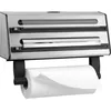 Image de Emsa 504180 Contura Dérouleur triple inox Dévidoir aluminium film alimentaire papier absorbant 3-en-1