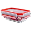 Image de Emsa Clip & Close Glas Rectangulaire Boîte 0,5 L Rouge, Transparent 1 Pièce(s)