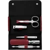 Image de Set de manucure - ZWILLING - 5 pièces - Étui cuir rouge - Outils ergonomiques