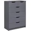 Image de Commode haute silenzia 6 tiroirs gris graphite 19087018