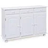 Image de Inter Link Commode LIVIO Blanc Bois massif