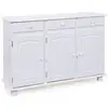 Image de Buffet 3 tiroirs 3 portes LIVIO en Bois Massif Blanc 20900810