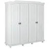Image de Armoire en Pin Massif Laqué Ilya 197cm Blanc