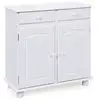 Image de Buffet 2 tiroirs 2 portes LOVI en Bois Massif Blanc