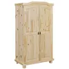 Image de Armoire 2 portes 104 cm en pin massif naturel - CHAMBERY