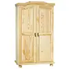 Image de Armoire GENF Fonctionnelle 2 portes 5 Niches et Penderie en Bois Massif Naturel