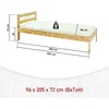Image de Lit Simple Jana 90x200 Naturel Bois Massif