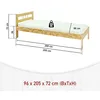 Image de Inter Link Lit simple JANA 90x200 naturel bois massif