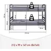 Image de Lit Superposé & Mezzanine en Bois Marius 90x200cm Gris