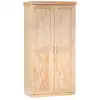 Image de Armoire LEON Fonctionnelle 2 portes 1 Niche Et Penderie en Bois Massif Naturel