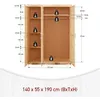 Image de Inter Link Armoire PELLE bois massif naturel