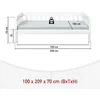 Image de Lit banquette 1 personne 90x200 cm avec sommier blanc