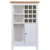 Image de Buffet Avec Range-Bouteilles Nichole 124cm Blanc