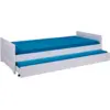 Image de Lit Gigogne SURF 90x200cm 2 couchages en Bois Massif Blanc Sommier inclus Matelas non inclus 20900195