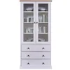 Image de Inter Link Vitrine Westerland Blanc Bois Massif